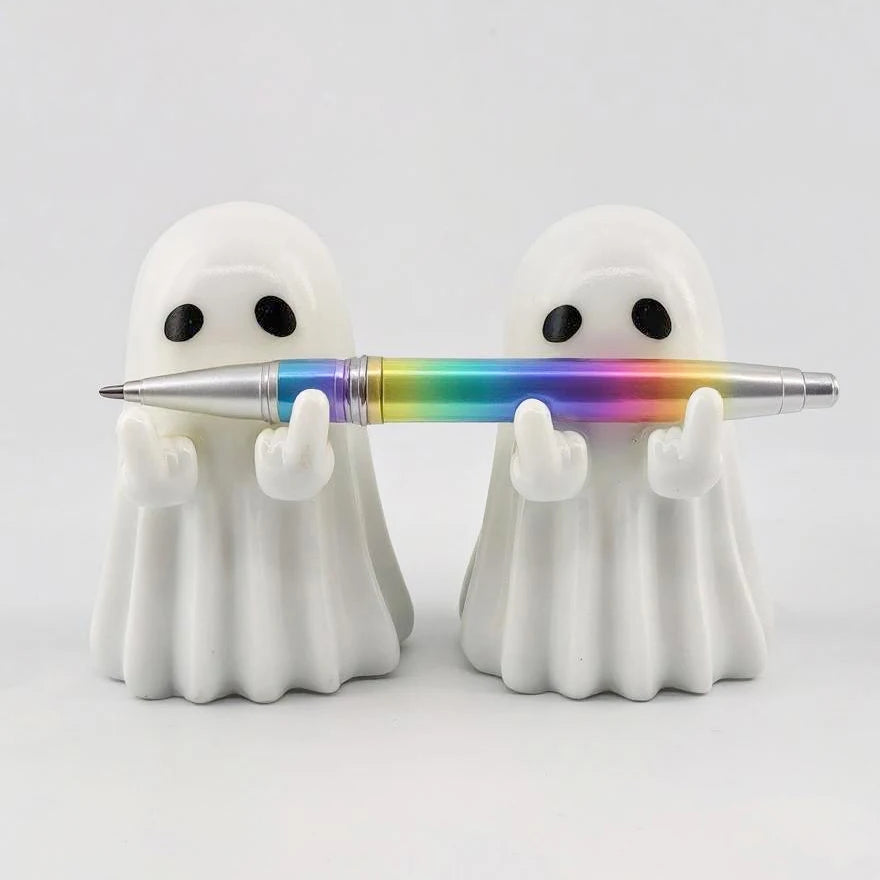 Glowing Ghost Night Light with Warm Light, Cute Halloween Table Decor for Bedroom Desk - Festive Desktop Ornament
