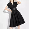 CHCH Women's Long Dress 2024 Summer New V-neck Sleeveless High Waist Slim Black Business Party Women's Wear - Lootquake