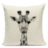 Black and White Cute Animals Cushion Cover - Animal Portrait Decoration Throw Pillow Case 45x45cm for Home Sofa Decor