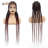 36" Cornrow Braided Wig | Full Lace Frontal | With Baby Hair | For Black Women