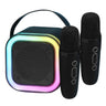 Máquina de karaoke Bluetooth 5.3 con micrófono inalámbrico y luces LED ajustables, mini altavoz para niños y adultos.
