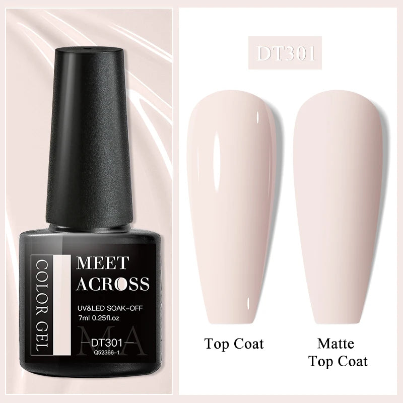 7ml Milky Jelly White Gel Nail Polish Natural Luster Long Lasting Nail Art All for Home DIY Manicure Soak Off UV LED Gel Vernis