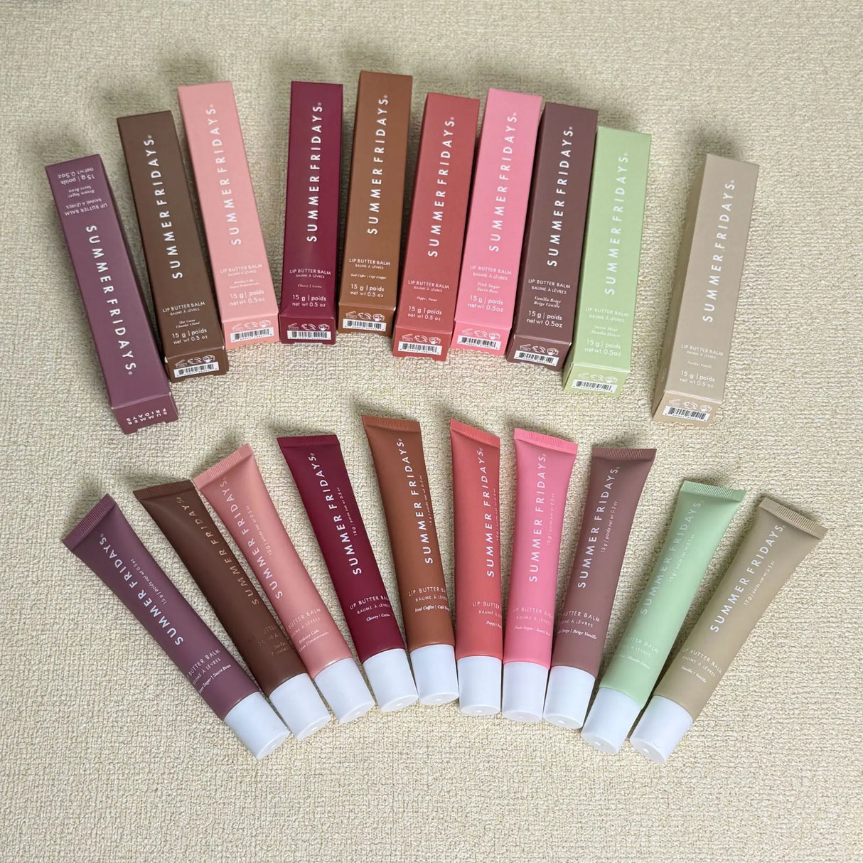 Summer Friday's Vanilla Beige Lip Balm Moisturizing Transparent Lipstick Set Lip Makeupv Smooth Soft Tube Mirror Lip Gloss