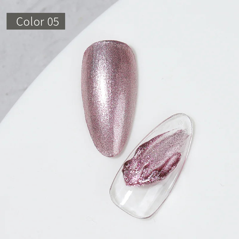 Vendeeni 6 Colors Cream Metal Gel Nail Polish Shiny Platinum UV Soak Off Gel Lacquer Painting Edge Line Gel Varnish For Nail Art