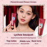 Crema labial Flower Knows Strawberry Cupid Cake, barra de labios hidratante mate, maquillaje de labios suave y sedoso, cosméticos profesionales.