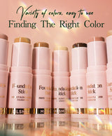 Facial Stick Foundation Full Coverage Lasting Oil-control Concealer Dark Skin Foundation Makeup  Base Cream Matte Natural Prime