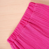 Summer Kids Cotton Casual 2pcs Toddler Girls Solid Color Sleeveless Top + Ruffle Pants Set Comfortable Fashion Hot Sale - Lootquake