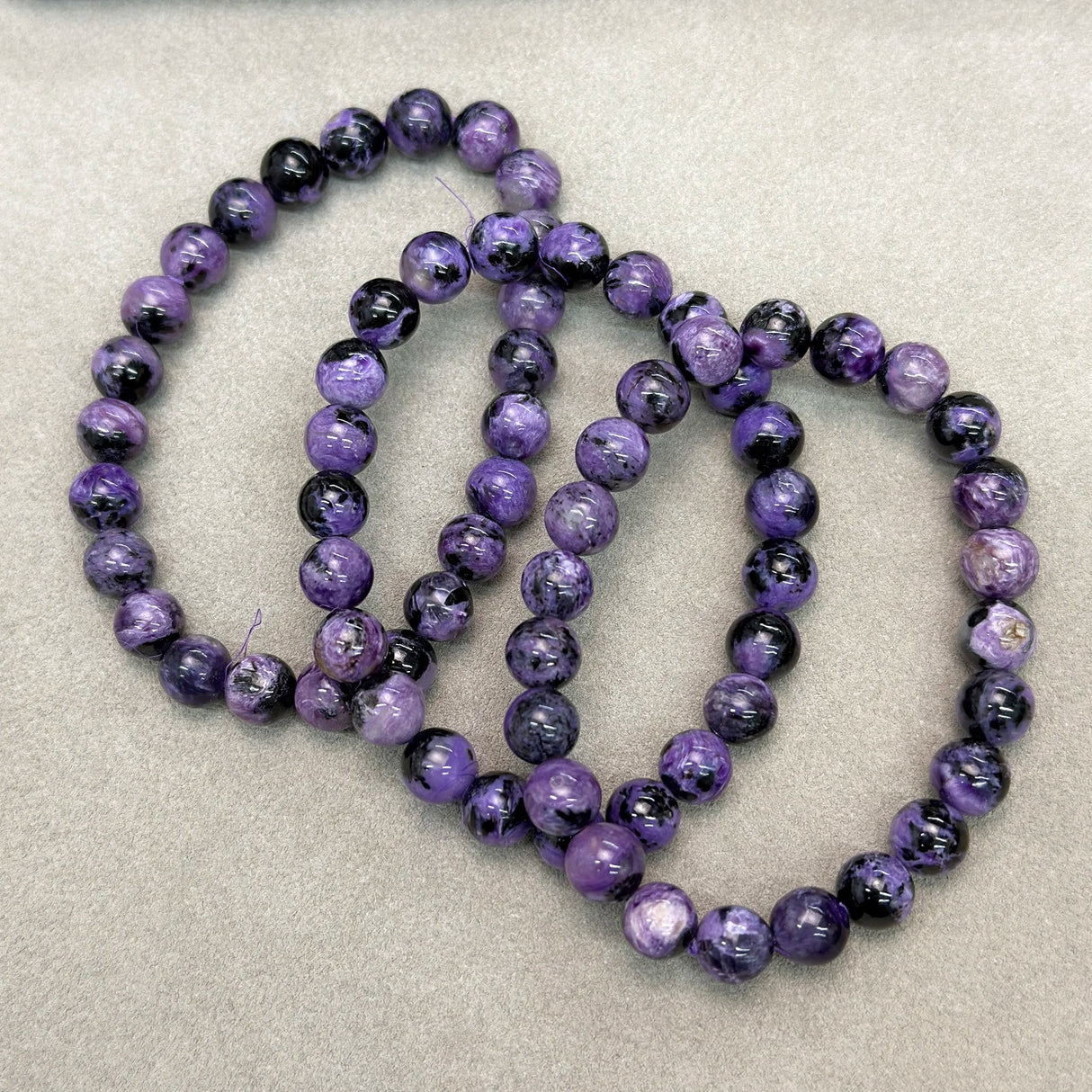 Wholesale Natural 9mm 11mm 12mm 13mm Charoite Smooth Round Loose Beads For Jewelry Making DIY Bracelets Necklace Strand Gift - Lootquake