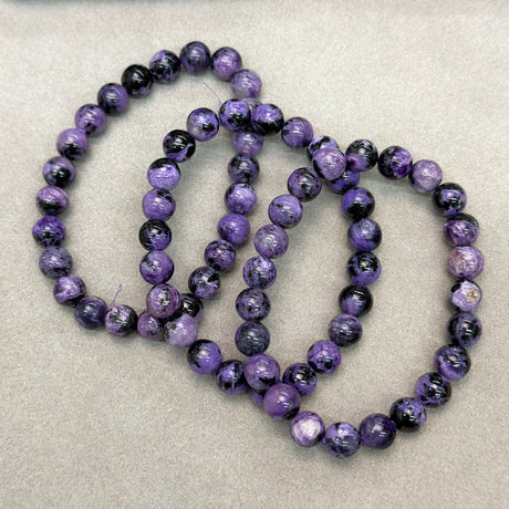 Wholesale Natural 9mm 11mm 12mm 13mm Charoite Smooth Round Loose Beads For Jewelry Making DIY Bracelets Necklace Strand Gift - Lootquake