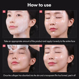 Real Collagen Fit, Collagen Wrapping Mask, Collagen 670,000ppm, Peel Off Facial Mask for Elasticity, Hydrating, Glow, Glass Skin