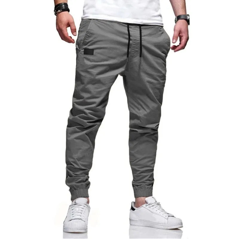 2025New Men's Casual Sports Pants Sweatpants Male Jogger Cargo Harem Pencil Pants Trousers Multi-pocket Sweatwear