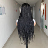 30" Long 2 Twist Box Braids Wig | Micro Braids | Fake Scalp | Synthetic | With Baby Hair | For Black Women