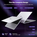 ACEMAGIC 15.6" Ultra Slim Laptop 16GB RAM 512GB SSD Intel N97 Notebook Gamer 1920*1080 Display Office Study Computer Windows 11 - Lootquake