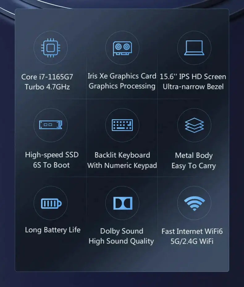 2024 New Ultraslim Dedicated Gaming Laptop 15.6 Inch Intel Core i7-1260+MX550 4Gvideo  NVIDIA   RAM Fingerprint office Notebook - Lootquake