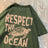Respect The Ocean Green Turtle T Shirt Men Oversized Clothes Hip Hop Breathable Short Sleeve Harajuku Summer Cotton T-Shirt - Lootquake
