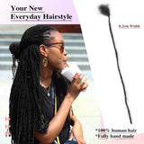 0.2cm Microlocks Extensions | Brazilian Human Hair Dreadlocks | Crochet Braids | 10 Strands
