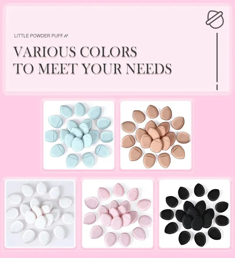 5/10 unidades de mini esponjas para base de maquillaje con cojín de aire, corrector facial, crema BB, aplicador cosmético, herramientas de maquillaje.