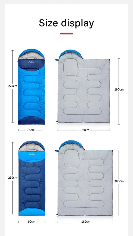 BISINNA Camping Sleeping Bag Ultralight Waterproof Winter Warm Envelope Backpacking Sleeping Bags for Outdoor Traveling Hiking - Lootquake