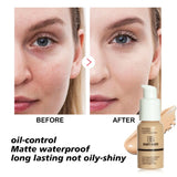 Base de maquillaje líquida BEAUTY GLAZED, textura sedosa, cobertura total, control de grasa ligero, larga duración, base natural impecable.