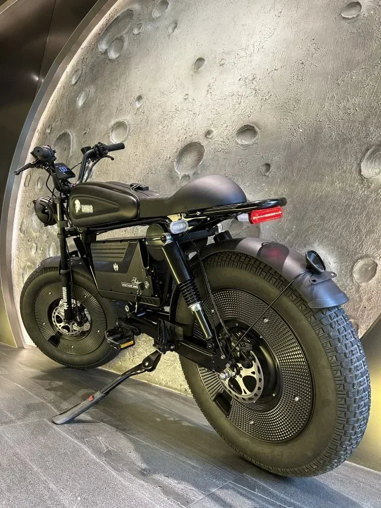 Bicicleta eléctrica de carretera Ebik Black Warrior de 3000 W, 60 V, 45 Ah, para adultos, todoterreno de 20 pulgadas, con neumáticos anchos, 2000 W.