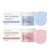 Collagen Pad Facial Toner Fade Fine Lines Brightening Skin Tone Improve Sensitive Acne Facial Skin Soothing Glacier Cotton Pads