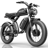 Bicicleta eléctrica K7 de 2000 W, 48 V, 40 Ah, motor dual máximo, batería dual, motocicleta eléctrica todoterreno de 20 pulgadas con neumáticos anchos, 7 velocidades