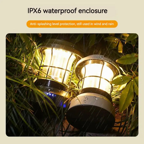 Retro Lamp Portable Camping Lantern USB Recharge Camping Tent Travel Light Vintage Outdoor Lighting Camping Equipment Flashlight - Lootquake