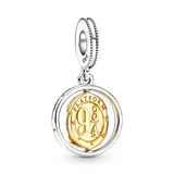 MINISO Charms de plata de ley 925 para pulseras originales de Harry Potter de 3 mm, colgantes para mujer, joyería DIY, regalos