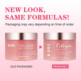 100ml KOEC Skincare Collagen Jelly Cream Hydrating Firming Smoothing Gel Hydrolyzed Collagen Niacinamide Squalane Plants Extract