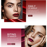 O.TWO.O 12 colores Lápiz labial mate aterciopelado de alta calidad Maquillaje de labios de larga duración Resistente al agua Fácil de usar Brillo labial líquido mate