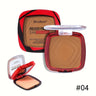 Matte Full Coverage Pressed Powder Foundation With Puff Applicator, 24H Fresh Wear Matte Weightless Finishing Powder Makeup