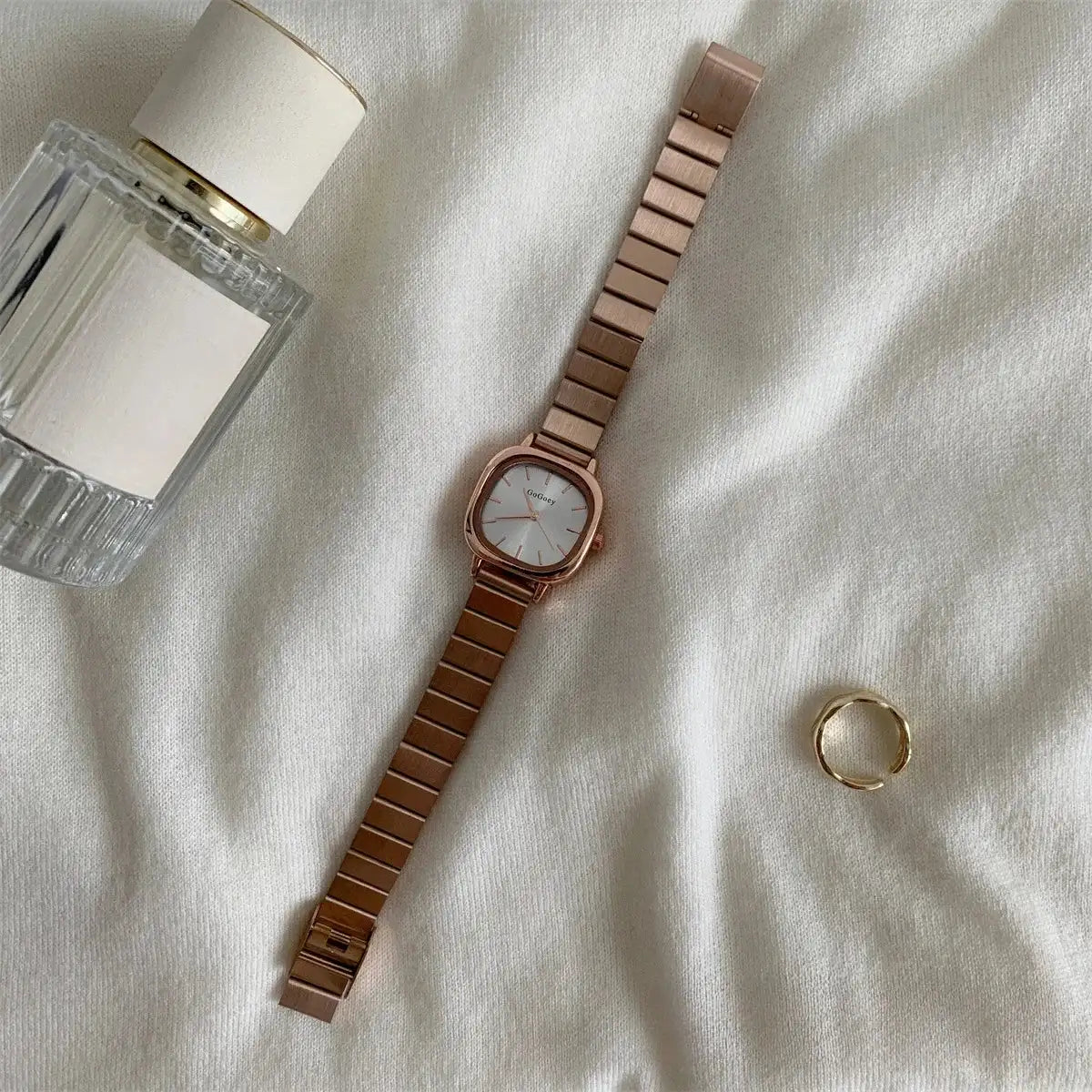 2024 Hot Brand Stainless Steel Strap Watch Women Luxury Gift Quartz Wristwatch Student Fashion Simple Square Quartz Watches - Lootquake
