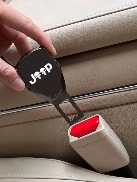 Car Seat Belt Clip Extender Customization Emblem Accessories For Jeep Wrangler JL JK Grand Compass Gladiator Cherokee Renegade - Lootquake