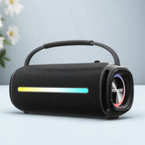 Altavoz inalámbrico portátil Bluetooth 53 para exteriores, resistente al agua IPX6, altavoz de alta potencia con linterna RGB y subwoofer.