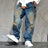American Vintage Baggy Jeans Mens Clothing High Quality Korean Hip Hop Ripped Jeans Streetwear Skateboard Denim Pants Trousers - Lootquake