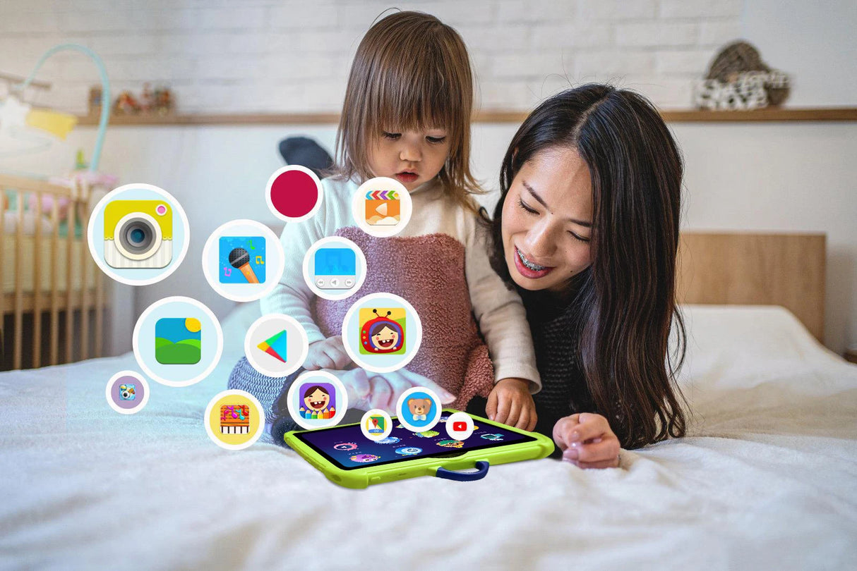 Tablette 7 pouces 5G WiFi 2025 pour enfants, tablettes d'apprentissage et d'éducation pour enfants, Quad Core, 4 Go de RAM, 64 Go de ROM, double caméra, Android 13