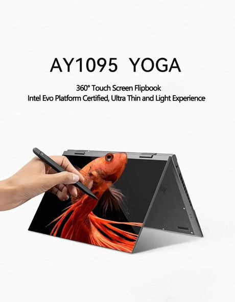 2 in 1 Touch Screen 10.95 Inch 360° Flip Laptop Intel N95 Win 11 Pro 16GB DDR5 2TB SSD Metal for Office Gaming Mini Notebook PC - Lootquake