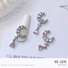 Light Luxury Charms Luxury Nails DIY Nail Charms Japanese Style Pink Jewel Nails Decor Manicure Ornaments Alloy