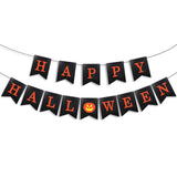Halloween Party Paper Garland Bat Pumpkin Banner 2025 Happy Halloween Party Decoration for Home Trick or Treat Hanging Pendants