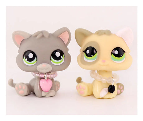 Mini 2pcs Lot Pet Shop Dogs and Cats Collectable With Accessories Best Gift For Kids Toy - Lootquake