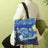 Van Gogh Series Linen Bag Oil Painting Starry Night Sunflower Apricot Flower Coffee Holder Handbag Lightweight Shoulder Bag - Lootquake