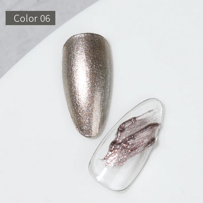 Vendeeni 6 Colors Cream Metal Gel Nail Polish Shiny Platinum UV Soak Off Gel Lacquer Painting Edge Line Gel Varnish For Nail Art