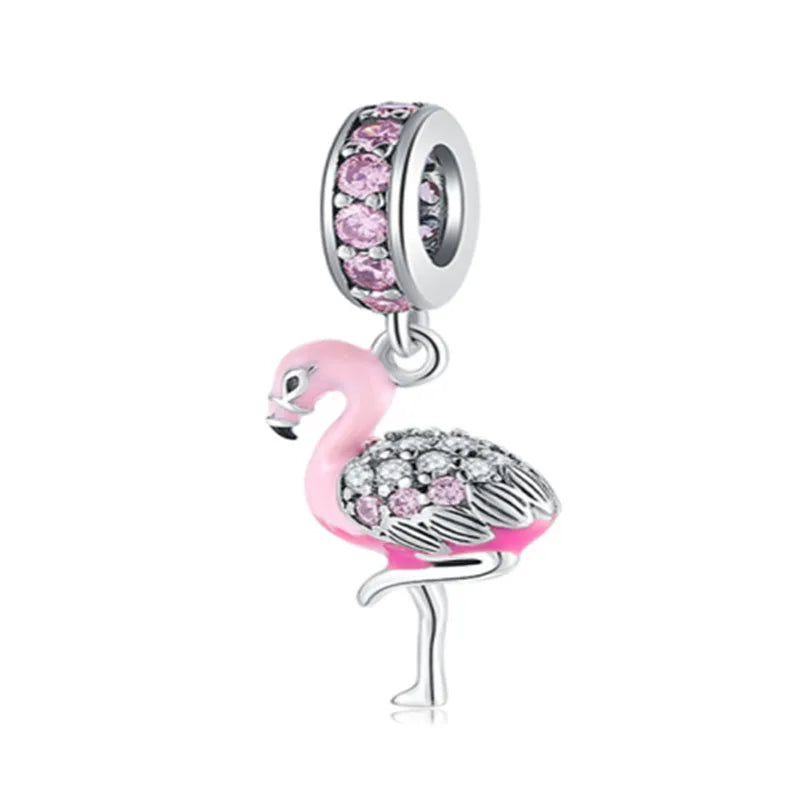 Nuevo dije de rana perezosa de plata 925 con forma de animal, pato, cerdo, oso, compatible con pulsera original, decoración, colgante para mujer, regalo de joyería