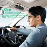 Altavoz Bluetooth 5.4, kit manos libres para coche, clip para visera, receptor de audio inalámbrico, altavoz, reproductor de música a todo volumen, micrófono dual
