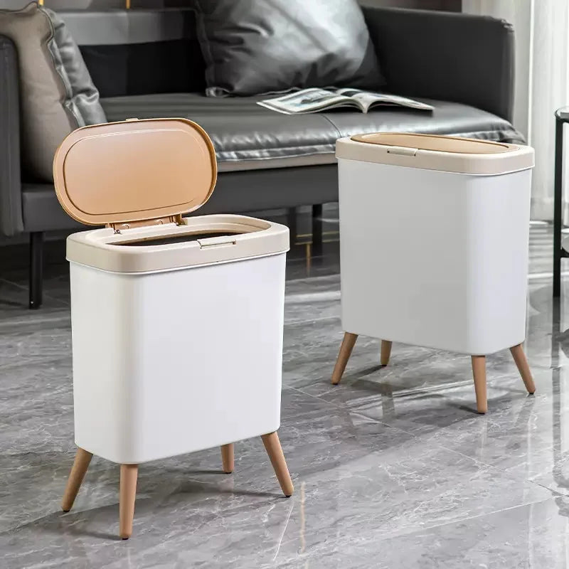 Kitchen Bathroom Living Room Office Bedroom Household Trash Can Small Medium Large Size Waste Bin with Lid