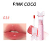 Cute Bow Water Mirror Lip Glaze Peach Pink Lipstick Liquid Moisturizing Non-stick Lip Gloss Makeup Sexy Red Lip Tint Cosmetics
