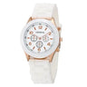 Reloj de pulsera de cuarzo para mujer, marca Ginebra, de silicona, a la moda, femenino
