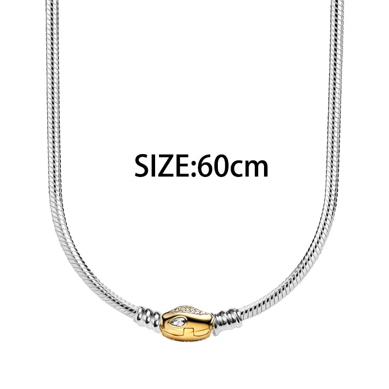 925 Silver Valentine's Day Snake Year Series Pendant Suitable for 925 Sterling Silver Original Women's Bracelet DIY Jewelry Gift - Lootquake