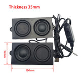 1 Pairs Portable Wired Bluetooth Speakers Wired Bass Stereo Subwoofer Speaker For Laptop Smartphones Desktop MP4 MP3 Players