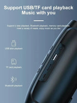 Enceinte Bluetooth Dushoo, diffusion vocale FM, caisson de basses portable, enceinte sans fil, double haut-parleur stéréo d'extérieur, lecture TF-SB